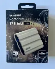 SAMSUNG T7 Shield 1TB External Storage Portable Solid State Drive (Beige)