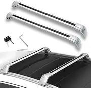 2PCS fit for MG ZS 2025 Lockable Roof Rail Rack Crossbars Cross Bars Aluminum Alloy Silver
