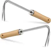 FONDOTIN Stainless Steel Weeding Puller Tool with Handle Durable Garden Remover for Root Weeding Transplanting and Removal Versatile Gardening Tool for All Soil