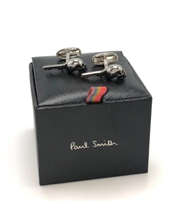 $125 Paul Smith Metallic Skull Skeleton Key Cufflinks