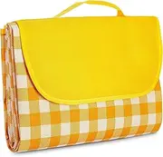QAUARUMSUN Outdoor Picnic Blanket Foldable Extra Large Beach Blanket Oversize 79''*79'' Waterproof Sandproof Camping Picnic Rug with Carry Strap Portable Picnic Mat for Travel Picnic Outdoor