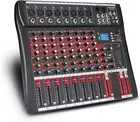 8 Channel Bluetooth Live Studio Audio Mixer Power Mixing Console Board w/USB OP