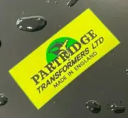 PARTRIDGE TRANSFORMER LOGO WATER SLIDE DECAL WATER DECAL STICKER TYPE-B (UK2)
