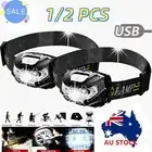 Super Bright USB Rechargeable Headlamp Waterproof LED Head Torch Headlight New