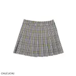 【CHUCUCHU】CHECK PLEATED SKIRT 女士 格紋百褶短裙(C23F-SK009W-BY)