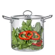 Glass Clear Saucepan with Lid,Glass pot Glass Cookware Set Saucepan with Lid,...