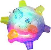 LeoLeozz Jumping Activation Ball,Dogs Flashing Battery Powered Jumping Ball - Automatic with Light and Music Jumping Ball Toy, for Playing Running
