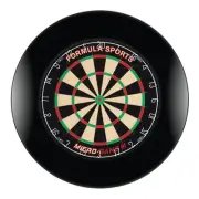 Formula Sports Micro Band 3 Dart Board and BLACK Dartboard Surround with Darts