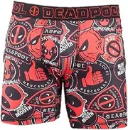 [Superhero Stuff] Deadpool Character and Symbols All Over Men's Underwear Boxer Briefs