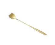 Spoon Long Handle Fine Texture Stainless Steel Mixing Coffee Spoon for Home-Golden Heart