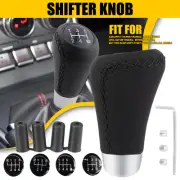 1/2/3SET 5 Speed Manual Stick Shifting Handle Leather Gear Shift Knob Black O
