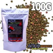 FKC Aqua Goldfish Gold Aquarium Pond Koi Fish Food LG 3-5mm Pellets 100g Float