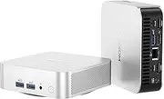 GEEKOM A8 AI Mini PC, AMD Ryzen 7 8845HS Mini Computers (up to 5.1GHz), 32GB DDR5 5600MHz RAM&1TB M.2 2280 NVMe Gen4*4 SSD, Windows 11 Pro Mini Desktop, Radeon 780M/WiFi 6E/BT5.2/USB4/8K/Quad Displays