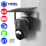 Outdoor Solar Security Camera 4G 128GB Rechargeable 24/7 Human Detection Alert