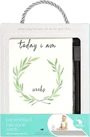 All4Ella Personalised Milestone Cards with Marker, White