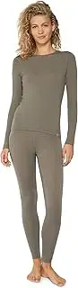 [DANISH ENDURANCE] Merino Wool Base Layers Women, Thermal Set, Long Sleeved Top and Thermal Leggings Women, Warm Winter Ladies Thermals