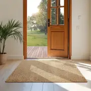 Rugs for Entryway 2X3 Ft Door Mat Faux Jute Rug Dirt Trapper Small Bathroom Rug
