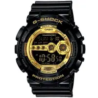 在飛比找Yahoo!奇摩拍賣優惠-G-SHOCK 潮流運動電子錶-黑金(GD-100GB-1D