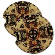 Outter Space Attack Ships Wood Car Coaster Gift Set fit Car & Truck Cup Holder