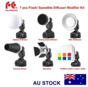 Falcon Eyes 7pc Flash Speedlite Diffuser Modifier kit with Canon/ Nikon Adapter