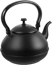 Zerodeko Stainless Steel Teapot Retro Water Boiler Stovetop Tea Kettle with Infuser 2L Coffee Tea Pot Water Boiling Kettle for Home Kitchen Restaurant Use Black