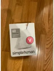 simplehuman Code V Custom Fit Drawstring Recycling Bags, Clear, 30 Liter / 8 Gal