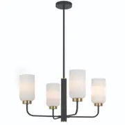 Telbix Black Matt/Opal Sebring 4 Light Pendant