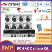 Hikvision 8CH 4K CCTV System 8MP Dual Light ColorVu+IR Turret Camera 2-Way Audio