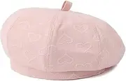 [Generic] 2025 Cute Beret Hats for Women Girls Sweet Heart Print French Style Beret Cap Fashion Painter Artist Hat Newsboy Cap