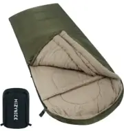HiZYNICE 0 Degree Sleeping Bag 100% Coton Flannel XXL, Adults Big and Tall