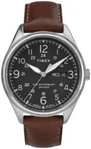 Timex Waterbury Day-Date Leather Strap Men's Watch TW2R89000