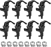 MRbrew 8 Pcs Picnic Faucet Picnic Tap, Keg Party Tap Plastic Draft Beer Dispensing Spigot Keg Tap for Homebrew Cornelius Keg Faucet Ball Lock Line Dispenser Beer Kegerator Faucet with 8 Hose Clamp