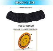 Small Trampoline Spring Cover 38 Inch Safety Pad for Mini Trampoline 3 Layer ...