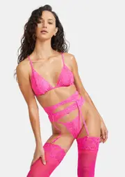 Bad Habit Lace Garter Lingerie Set