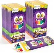 D-FantiX 24 Packs Colored Pencils Bulk, 288 Count Pre-Sharpened Coloring Pencils Set, Back to School Gifts for Students, Elementary Classroom Kindergarten School Supplies for Kids Boys Girls