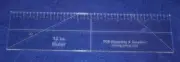 12" Ruler --Template ~1/4"- Clear Acrylic - Quilting/sewing