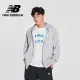 【NEW BALANCE】NB 刺繡NB休閒連帽外套_男性_灰色_MJ41501AG(美版 版型偏大)