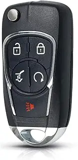 FLJKCT Car Key Shell 2/3/4/5 Buttons Modified Flip Folding Remote Key Case Shell,for Opel Insignia Astra Zafira,for Chevrolet Cruze