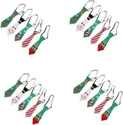 Tofficu 4sets 4sets Christmas Tie Christmas Party Decor Snowflake Ties for Men Boys Christmas Bow Tie Christmas Neckties Boy Funny Holiday Neckties Christmas Party Tie Men Tie Felt 5pcs*4