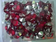 200 Red Color Round Crafting Gems 7/16" (11.11mm)