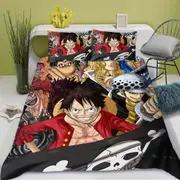 c300 Monkey D Luffy Quilt Cover, Cartoon Duvet, Cute Printing, Home Breathable, Children Bedding, Custom Made, Various Sizes Set ee300