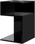 Nightstand Bedside Tables Drawers, Small Side Table Accent S-Shaped Side Tables