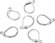 100pcs Adabele 304 Grade Surgical Stainless Steel Hypoallergenic Earring Hooks Leverback Strong Ear Wire 15mm Long for DIY Earrings Jewelry Making SJF193