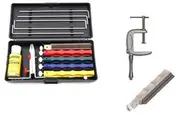 Lansky Professional Sharpening System + C-Clamp Mount + Medium Serrated Hone LSMRT Bundle