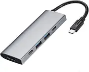 Beyori USB Hub, Docking Station,5 in 1 USB C Hub Adapter USB C Dock with 4K HDMI, 2 USB 3.2 Gen2 Ports, USB C 3.2 Gen2 Ports, USB-C PD 3.0 Ports for Desk Extender (Color : Five-in-one)