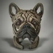 French Bulldog Edge Sculpture Evocative Hand Painted - Marble Castings Blend