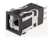 Honeywell Push Button Switch, Momentary, Panel Mount, DPDT
