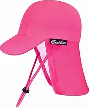 [weVSwe] Baby Toddler Sun Hat UPF 50+ Swim Cap Flap Neck Protection Adjustable Chin Straps UV Sun Protection Hats
