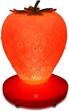 ANQIA Led Color Changing Cute Touch Strawberry Night Light Table Lamp for Bedroom, Dresser, Living Room, Kids Room, Office, Festival Decor(Red)