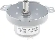 EMSea JS-50 DC Micro Gear Motor Metal Gear Electric Synchronous Motor Turntable Electric Motor Accessories for Display Stands Handicrafts Lighting Fixtures DC 12V 10RPM
